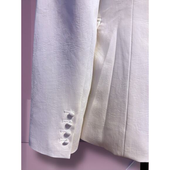 LoveShackFancy Lula Blaze In Antique White Lace Trim Single Button Size 4 - Picture 6 of 6